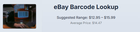 Ebay Barcode Search